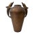 Vintage Brass Vessel With Dolphin Handles For Sale