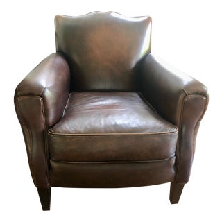 Cisco Brown Leather Chair For Sale