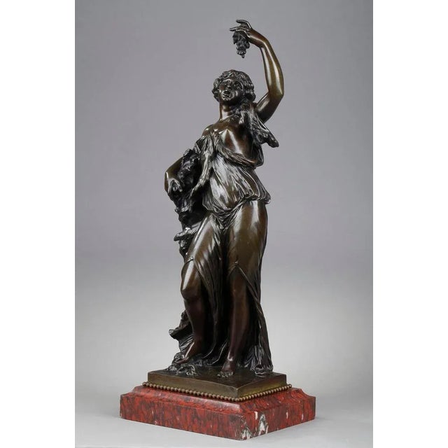 Gold 19th Century Bronze Statue of Bacchante For Sale - Image 8 of 18