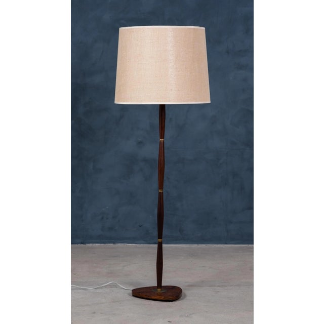 1960s Mid-Century Danish Rosewood & Brass Floor Lamp, 1960s For Sale - Image 5 of 12
