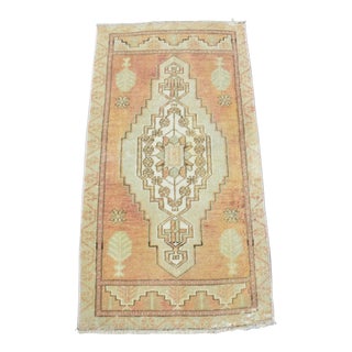 Oushak Tan Colour Small Rug For Sale