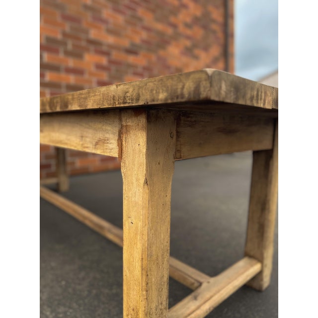 19th Century Oak Farmhouse Table For Sale - Image 13 of 18