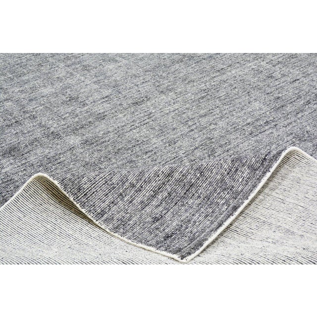 2010s Indian Modern Hand Knotted Wool/Bamboo Rug, 4'x6' For Sale - Image 5 of 5