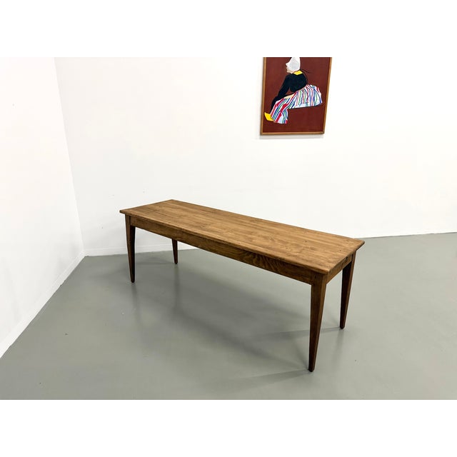 Farmhouse Table with Tapered Legs, 1950s For Sale - Image 15 of 18