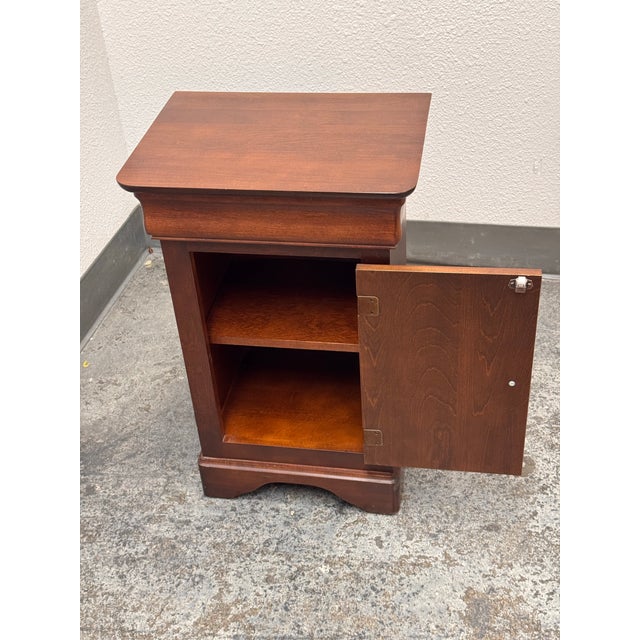Wood Shermag Louis Philippe Bedside Cabinet For Sale - Image 7 of 12