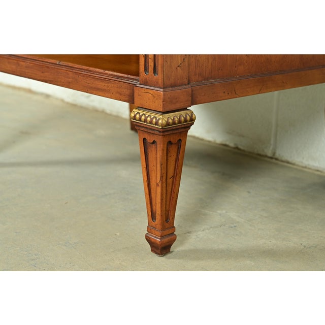 Henredon French Regency Louis XVI Carved Walnut Nightstand, Circa 1960s For Sale - Image 14 of 18