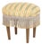 Louis XVI Style Upholstered Oval Ottoman For Sale