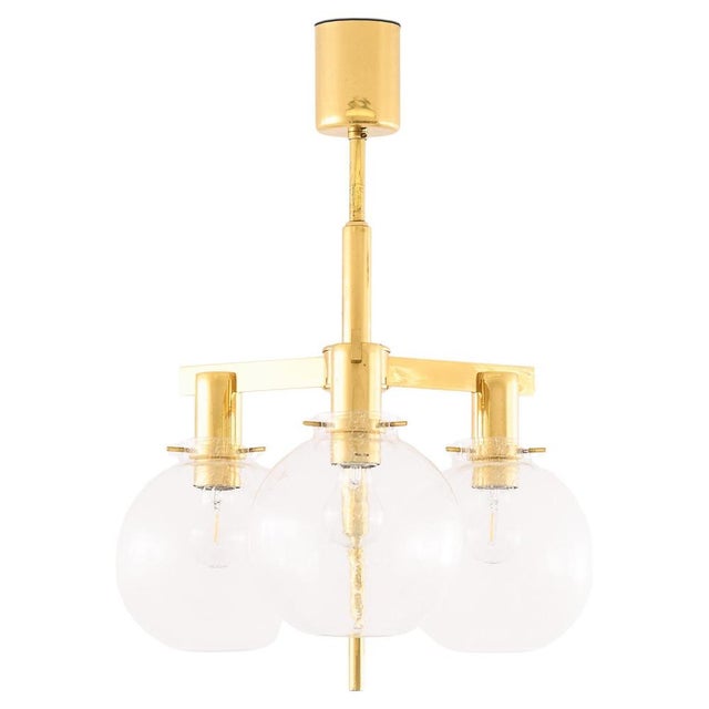 Gold Ceiling Lamp in Brass and Glass from Hans-Agne Jakobsson, 1950s For Sale - Image 8 of 8