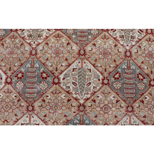 Tribal Antique Persian All-Over Garden Design Bakhtiari Rug in Multi Colors 12'11 X 15'6 For Sale - Image 3 of 15