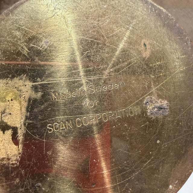 Sweden by Ystad-Metall Brass Candle Holders Patinated Brass Danish Modern For Sale - Image 10 of 11