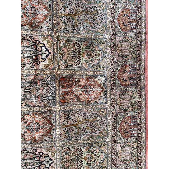 1980s Vintage Silk Kashmir Rug, 1980s For Sale - Image 5 of 18