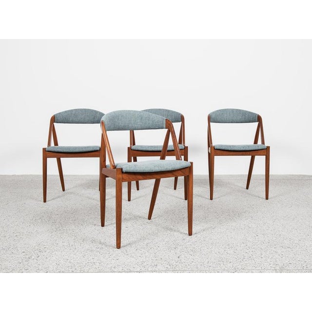 Mid-Century Danish Model 31 Dining Chairs in Teak by Kai Kristiansen for Schou Andersen, Set of 4 For Sale - Image 4 of 13