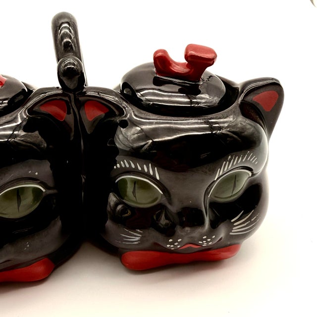 Rare Vintage Black Cat Jam and Marmalade Porcelain Serving Dish For Sale - Image 11 of 12