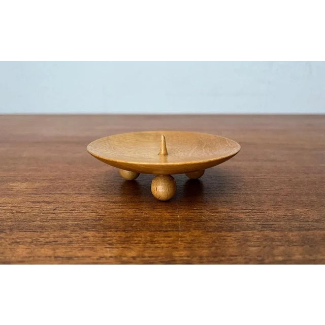 Small Mid-Century Wooden Candleholder, 1960s For Sale - Image 11 of 11