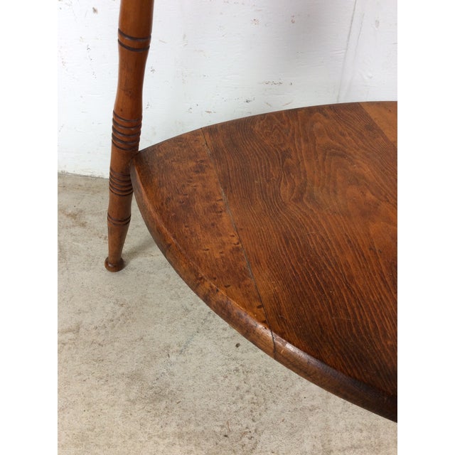 Mid Century Accent Table With Turned Wood Bamboo Style Legs For Sale - Image 17 of 18