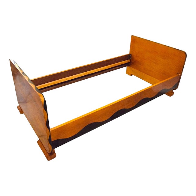 Art Deco Bed in Veneered Wood, 1920s For Sale