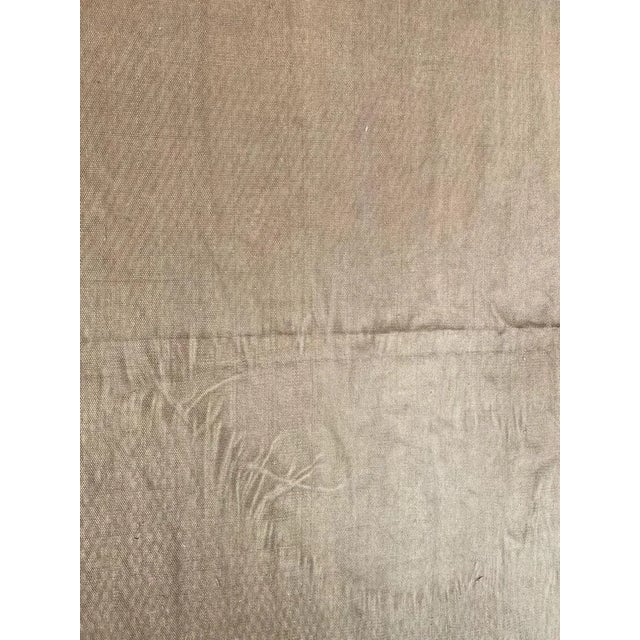 Vintage Indian Modern Khaki Color Flat Rug For Sale - Image 3 of 18