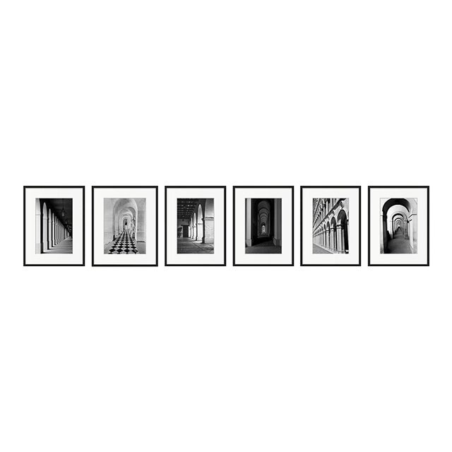 Set of 6 - 'Arches' #2 Unframed Contemporary Black and White Gallery Wall of Photographs Installation For Sale