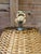 Mid-Century Modern Vintage Pencil Rattan Table Lamp With Crab Finial & Woven Shade For Sale - Image 3 of 12