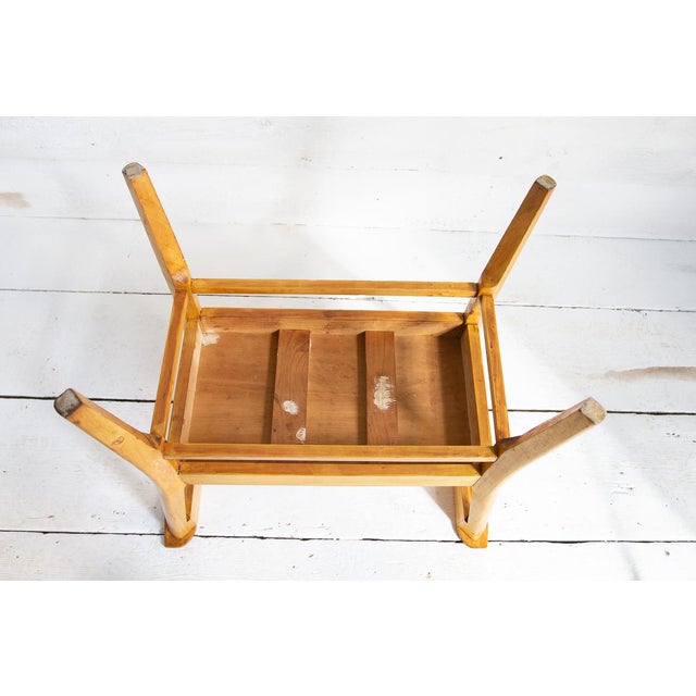 Scandinavian-Style Maple Bench with Armrests, 1960s For Sale - Image 6 of 8