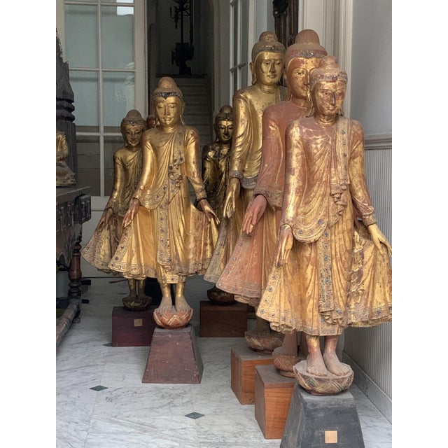 Burmese Artist, Mandalay Buddha Sculpture, 19th Century, Wood For Sale - Image 10 of 11