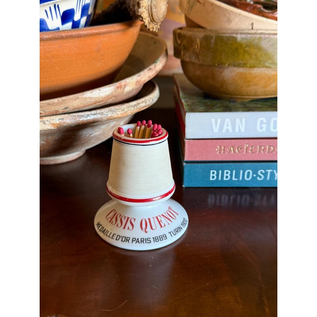 White Antique Cassis Quenot French Match Striker, Circa 1900 For Sale - Image 8 of 9