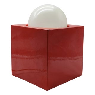 Red Ceramic Table Lamp by Enzo Bioli for Il Picchio, Italy, 1960s For Sale