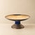 PUIFORCAT FRANCE Silver-plated metal bowl on a pedestal base, The stem is made of fluted lapis lazuli, the base is...