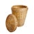Woven Wicker Lidded Small Hamper For Sale In New York - Image 6 of 7