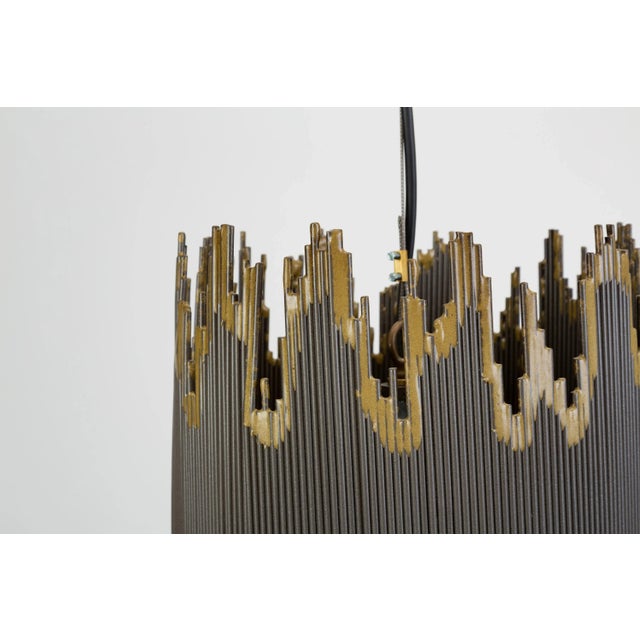 Curtis Jere Brutalist Pendant Lamp For Sale - Image 9 of 13