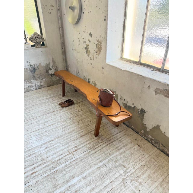 Aranjou Brutalist Elm Bench, 1960s For Sale - Image 6 of 18