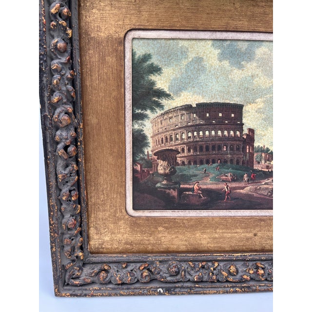 Mid 20th Century Antique Framed Italian Print For Sale - Image 5 of 9