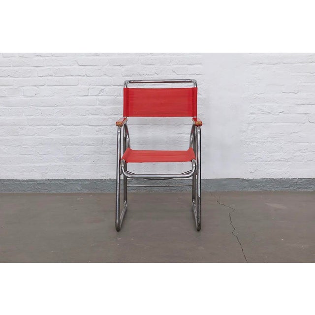 Red Chair by František Berger for Hynek Gottwald, 1932, in Very Good conditions. Designed 1920 to 1949 I have official...
