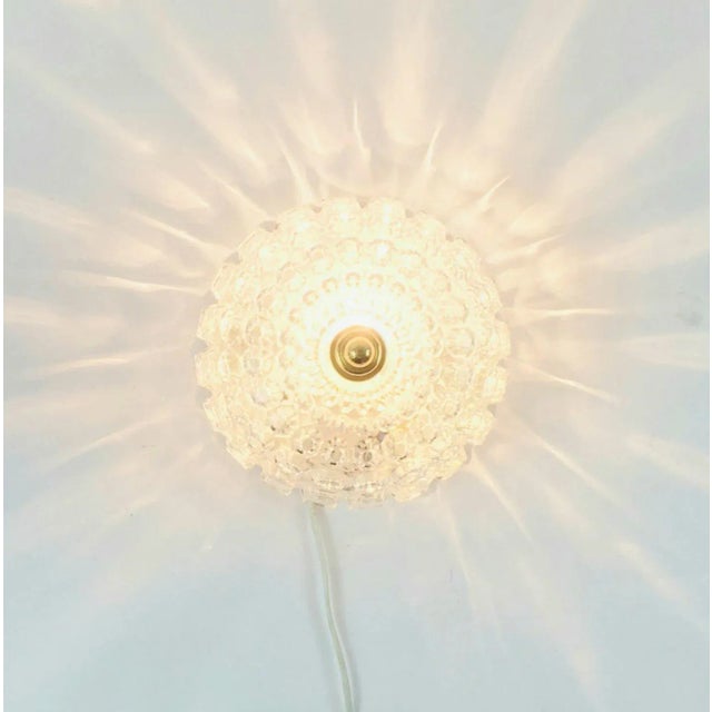 Metal Mid-Century Diamond Glass Wall Lights or Flush Mounts by Helena Tynell for Limburg, Germany, 1960s, Set of 2 For Sale - Image 7 of 12