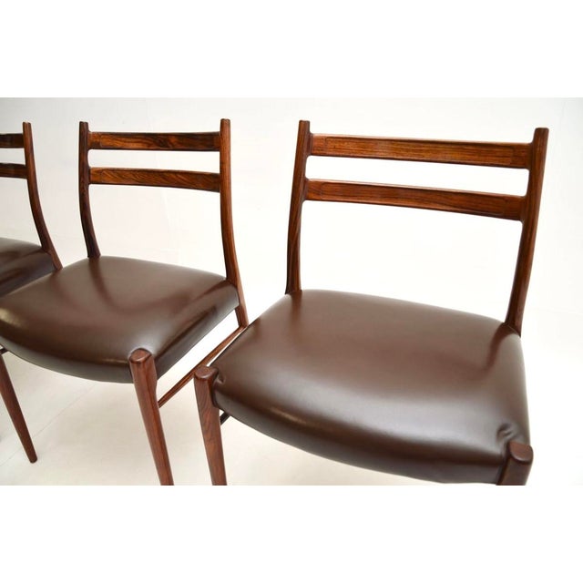 Danish Dining Chairs attributed to Arne Wahl Iversen, 1960s, Set of 4 For Sale - Image 4 of 11