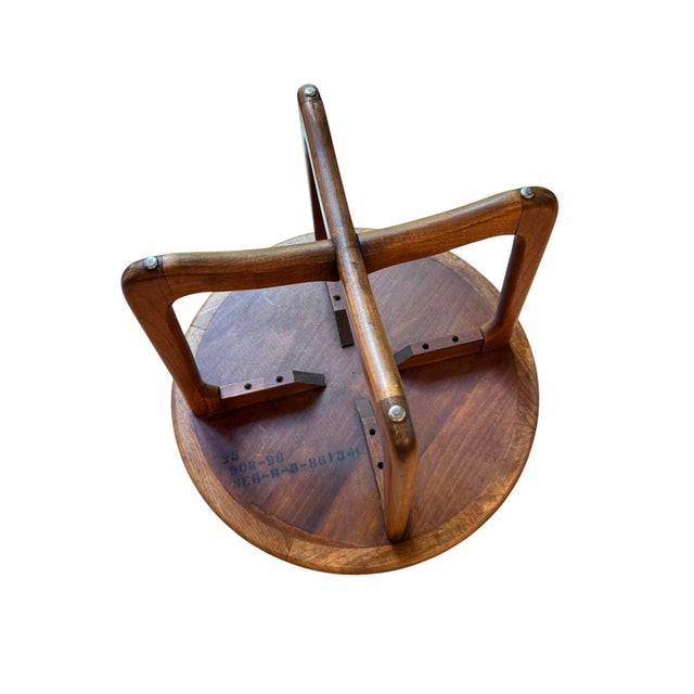 Lane Perception Walnut Ash Round Table 1968 For Sale - Image 11 of 11