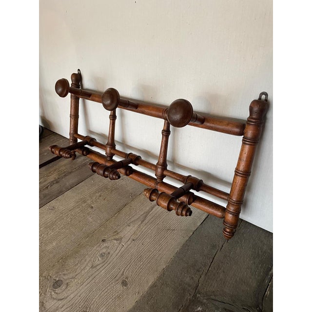 Antique Wooden Coat Rack, 1890s For Sale - Image 10 of 10