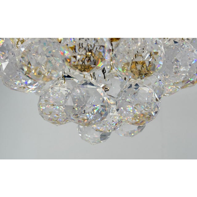 Hollywood Regency Chandelier with Crystal Glass Shades by Ernst Palme, Germany, 1960s For Sale - Image 9 of 18