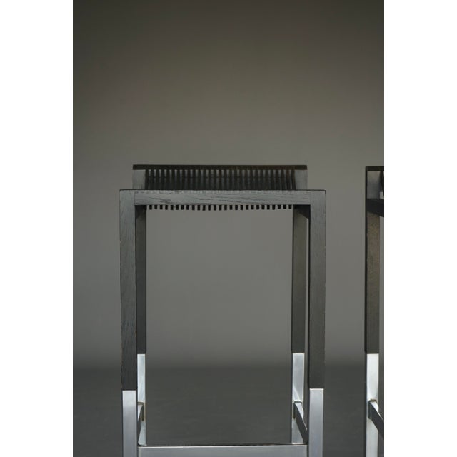 Minimalist Bar Stools by Ruud Jan Kokke, 1980s, Set of 2 For Sale - Image 13 of 18