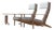 Pair of White Oak Outdoor Lounge Chairs For Sale