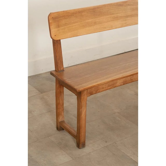 Early 20th Century French 10’ Long Pine Bench For Sale - Image 5 of 13