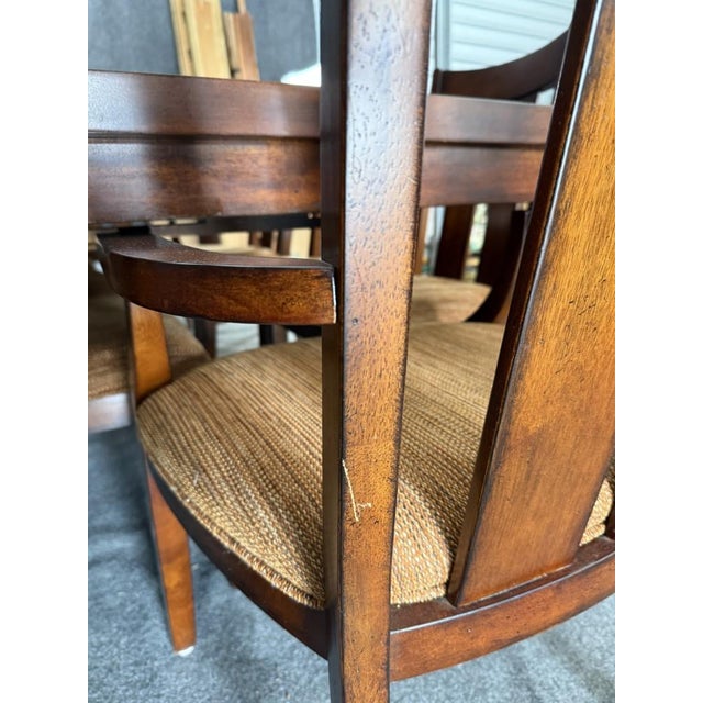 9 Piece Lane Furniture Dining Set With Leaf and Pads For Sale - Image 15 of 18