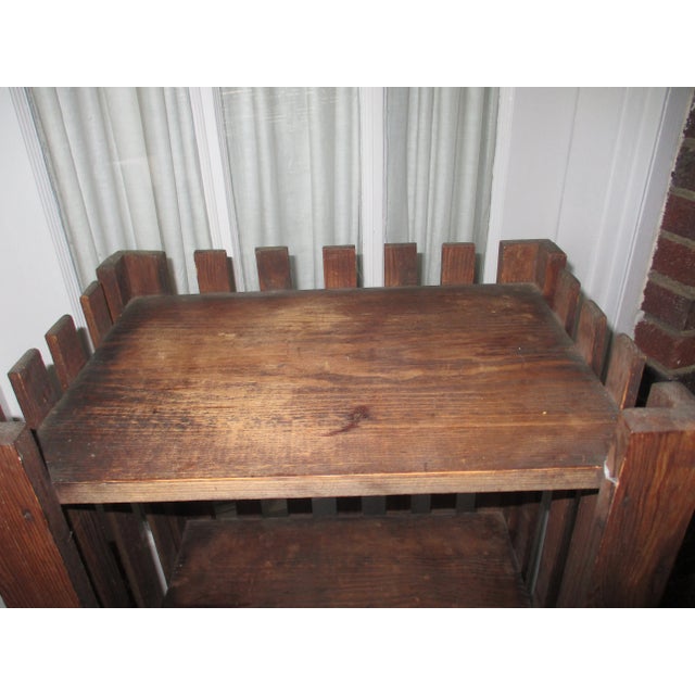 Early 1900s Antique Arts and Craft Mission Solid Oak Bookcase For Sale - Image 10 of 12