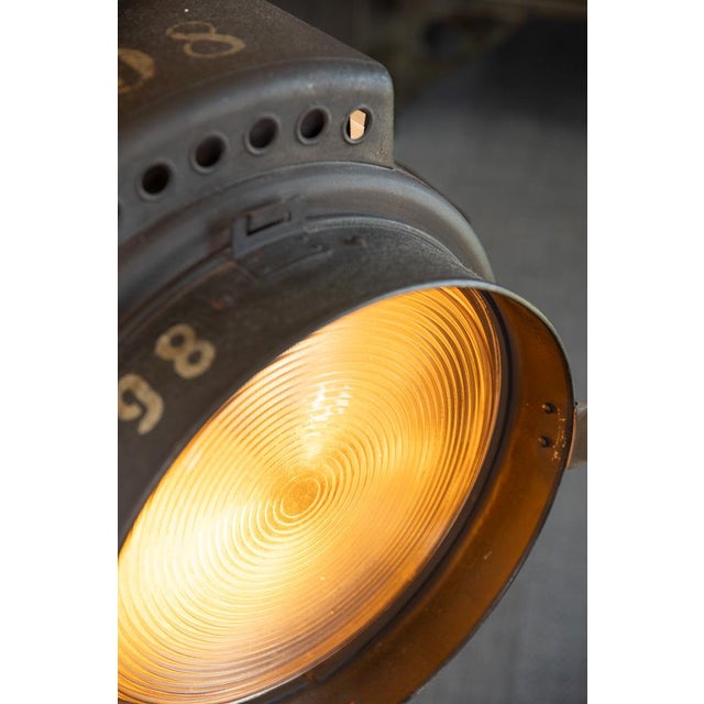 Metal Vintage Fresnel Spotlight from the Babelsberg Film Studio, 1940s For Sale - Image 7 of 12