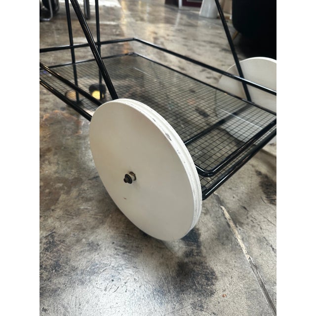 Wood 1980s Modern Italian Bar Cart For Sale - Image 7 of 8