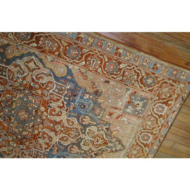 Gray Antique Persian Bakhtiari Square Rug - 4'10" x 6'5" For Sale - Image 8 of 9