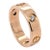 Cartier "Love" Ring With Three Diamonds in 18k Rose Gold - Size 7.5 For Sale