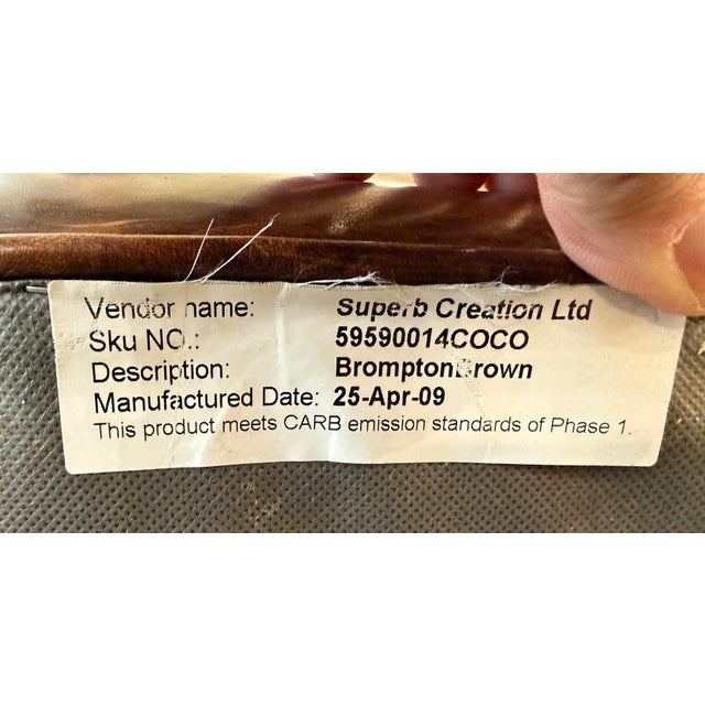 Restoration Hardware Lancaster Brompton Leather Sofa For Sale - Image 10 of 12