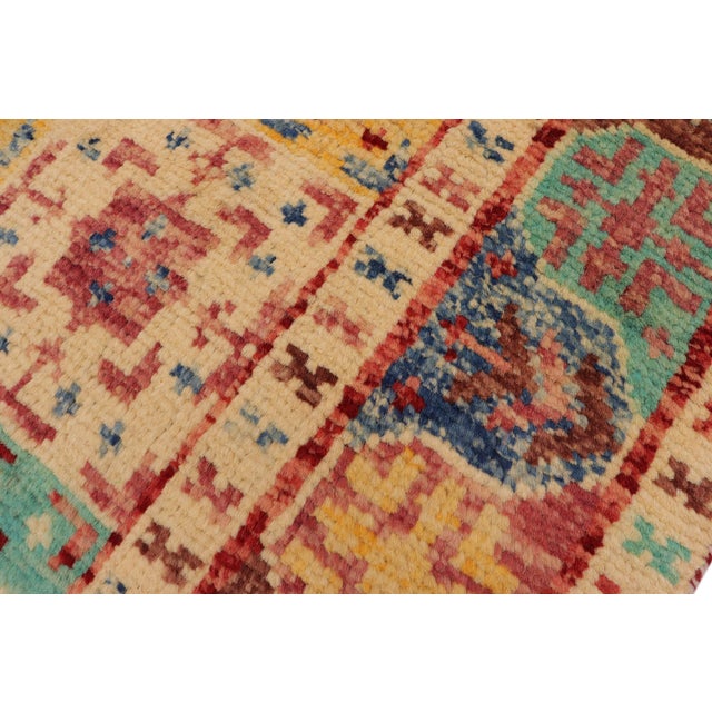Textile Bohemian Balochi Red/Beige Wool Rug - 4'3''x6'0'' For Sale - Image 7 of 10