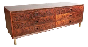 Low Danish Chest of Drawers in Rosewood by Erik Brouer for Brouer Møbelfabrik, 1960